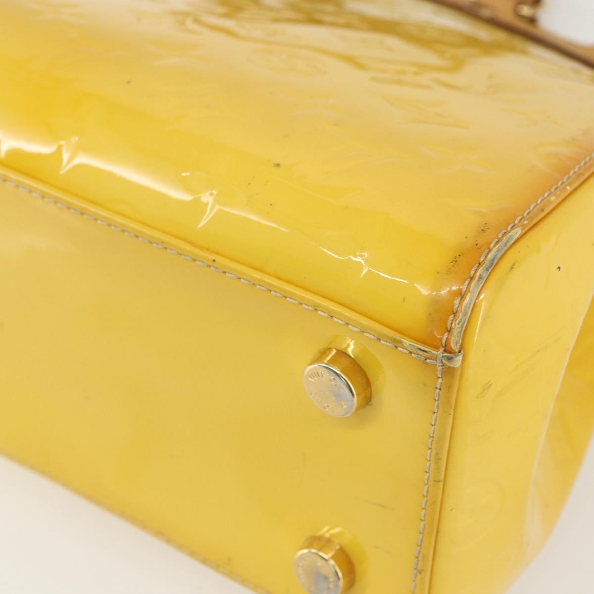 LOUIS VUITTON Monogram Vernis Blair MM Hand Bag 2way Citrin M90108 Auth 155287