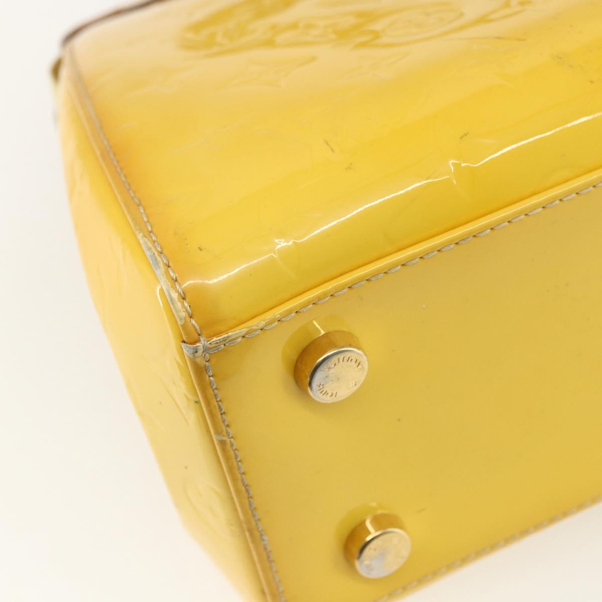 LOUIS VUITTON Monogram Vernis Blair MM Hand Bag 2way Citrin M90108 Auth 155287