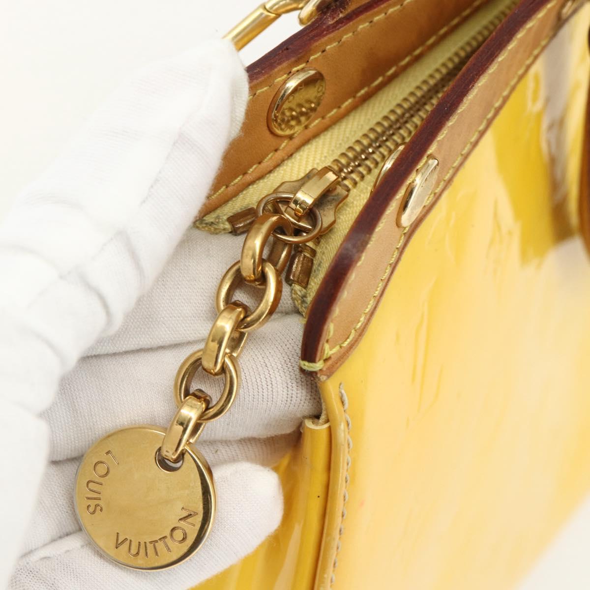 LOUIS VUITTON Monogram Vernis Blair MM Hand Bag 2way Citrin M90108 Auth 155287