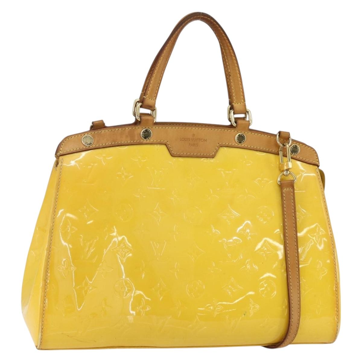LOUIS VUITTON Monogram Vernis Blair MM Hand Bag 2way Citrin M90108 Auth 155287