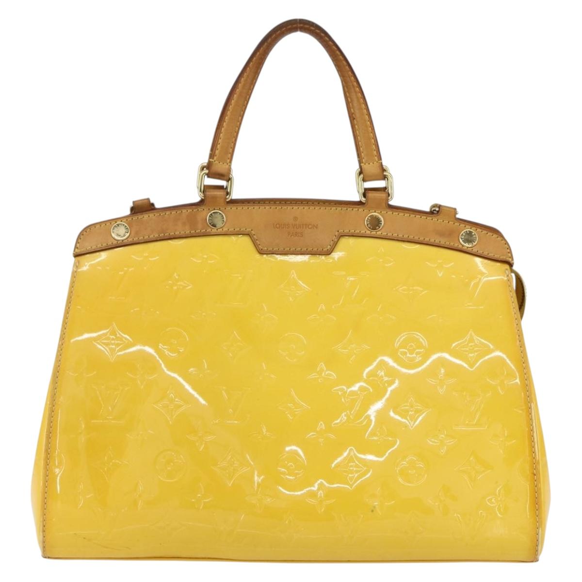 LOUIS VUITTON Monogram Vernis Blair MM Hand Bag 2way Citrin M90108 Auth 155287