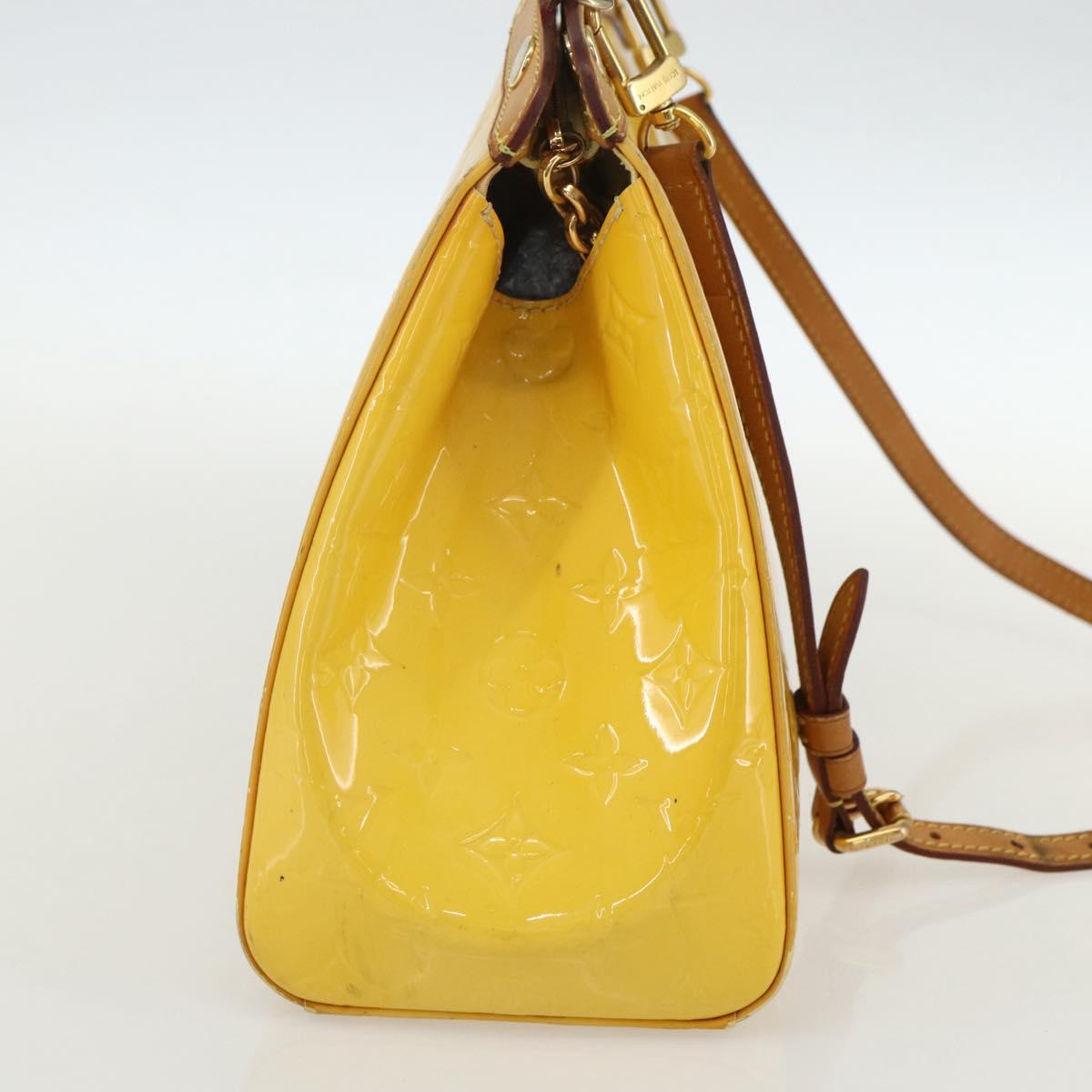 LOUIS VUITTON Monogram Vernis Blair MM Hand Bag 2way Citrin M90108 Auth 155287