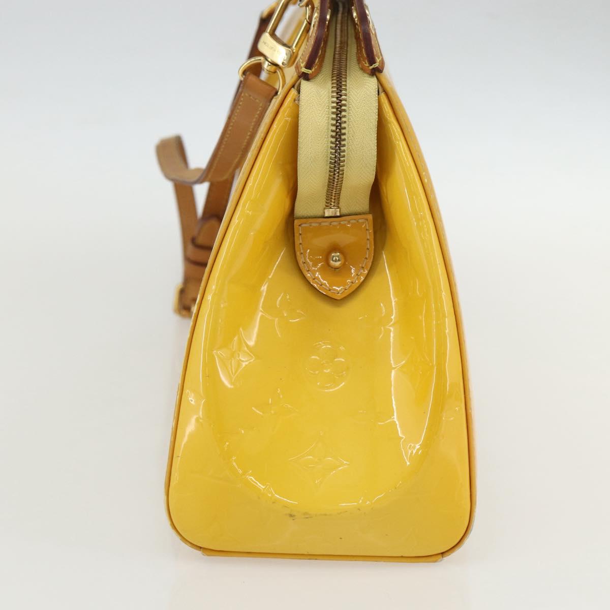 LOUIS VUITTON Monogram Vernis Blair MM Hand Bag 2way Citrin M90108 Auth 155287