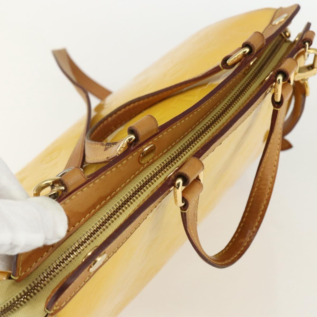 LOUIS VUITTON Monogram Vernis Blair MM Hand Bag 2way Citrin M90108 Auth 155287