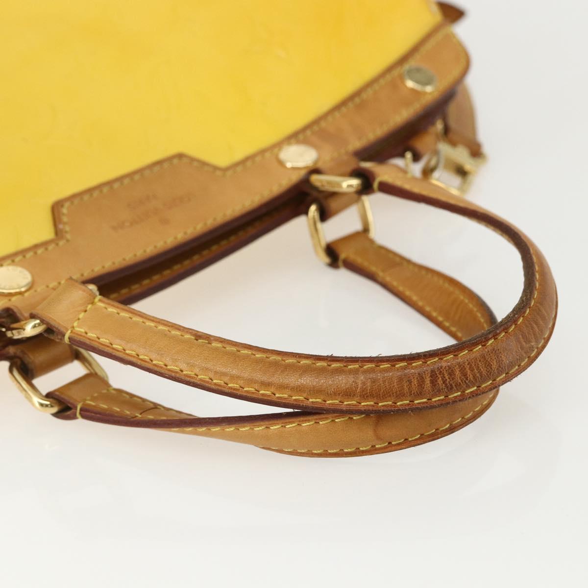 LOUIS VUITTON Monogram Vernis Blair MM Hand Bag 2way Citrin M90108 Auth 155287