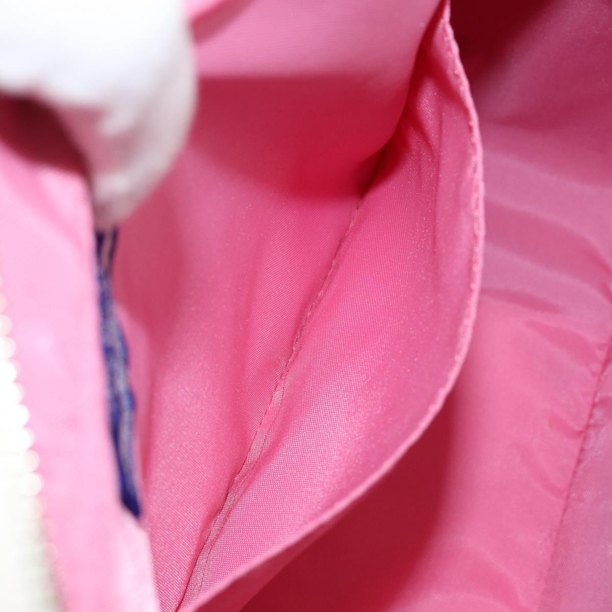 BURBERRY Blue Label Hand Bag Canvas Multicolor Silver Auth 155294