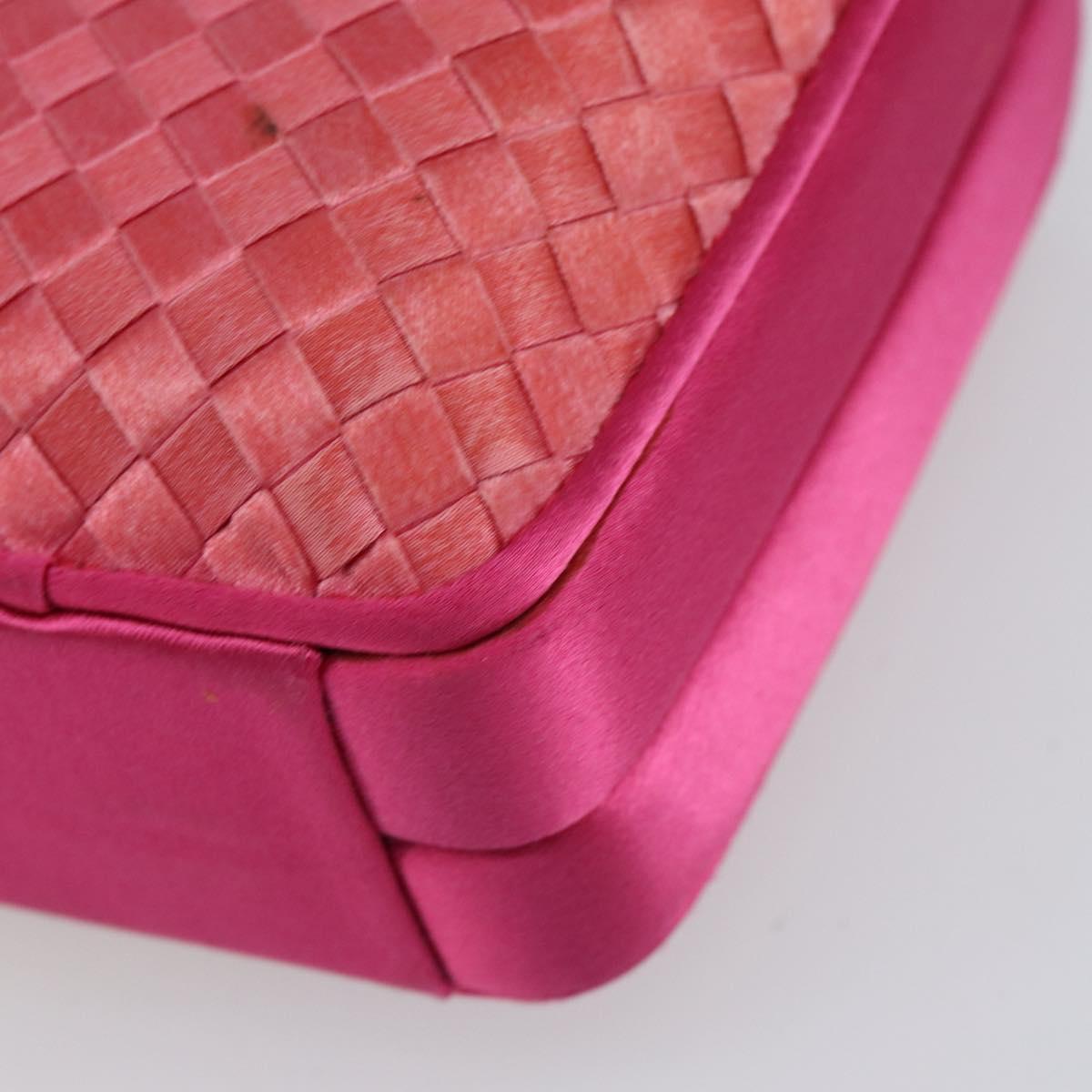 BOTTEGA VENETA INTRECCIATO Hand Bag Leather Pink Gold Auth 155308V