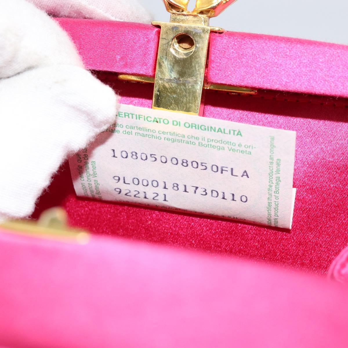 BOTTEGA VENETA INTRECCIATO Hand Bag Leather Pink Gold Auth 155308V