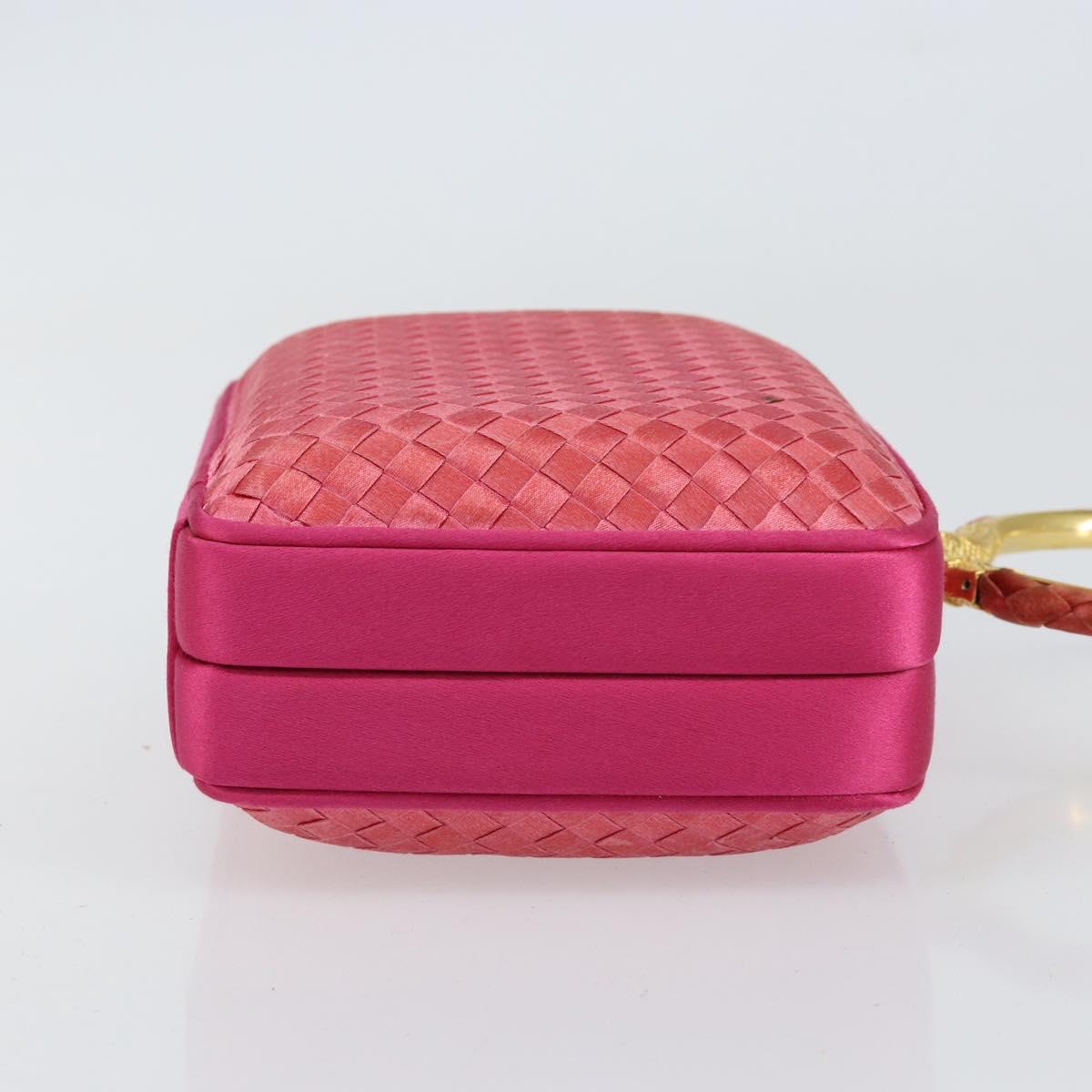 BOTTEGA VENETA INTRECCIATO Hand Bag Leather Pink Gold Auth 155308V