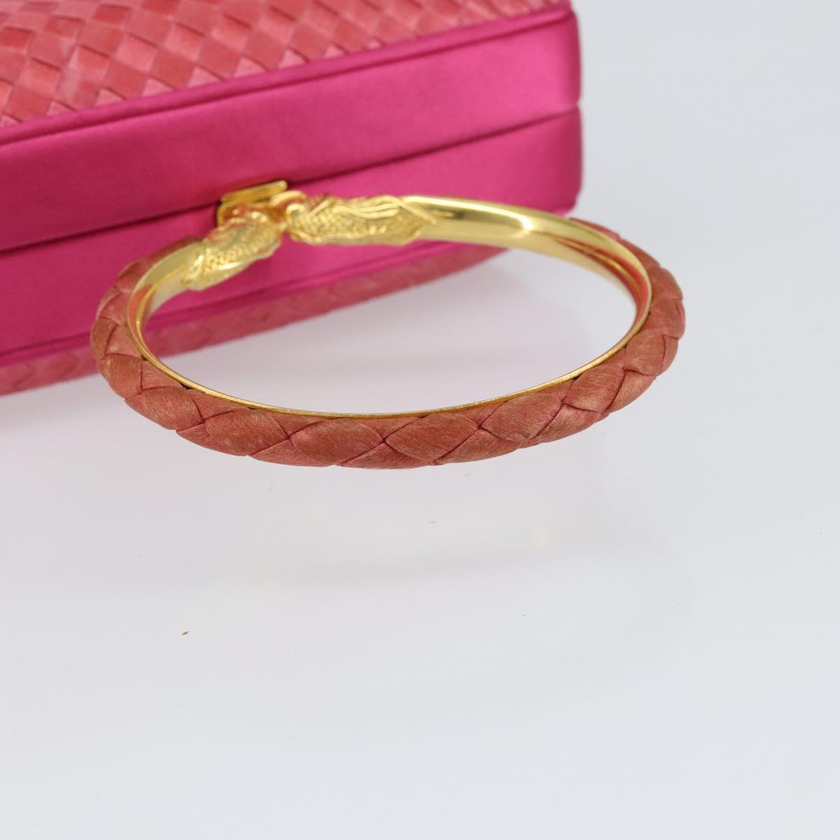 BOTTEGA VENETA INTRECCIATO Hand Bag Leather Pink Gold Auth 155308V