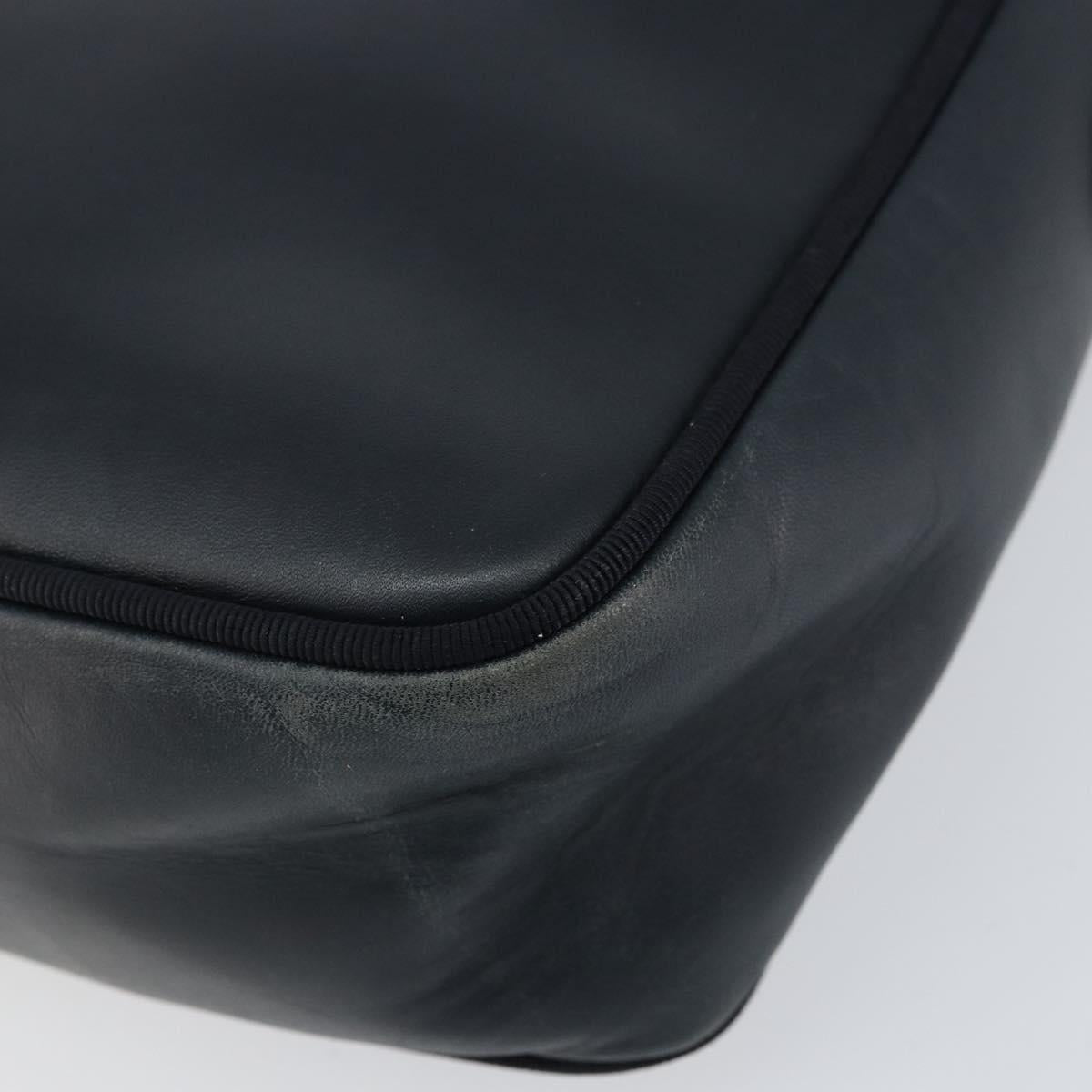 Salvatore Ferragamo Vala Shoulder Bag Leather Navy Gold Auth 155315