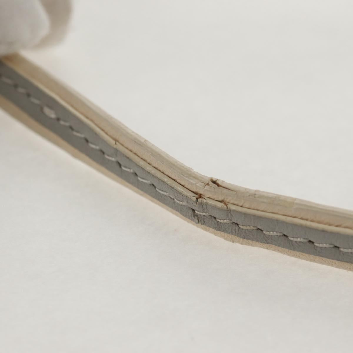 Christian Dior Trotter Romantic Shoulder Bag PVC White Silver Auth 155320V