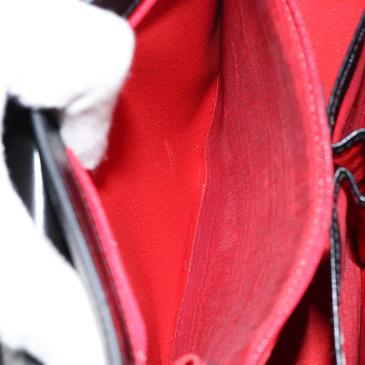 CELINE Hand Bag Leather Black Gold Auth 155321