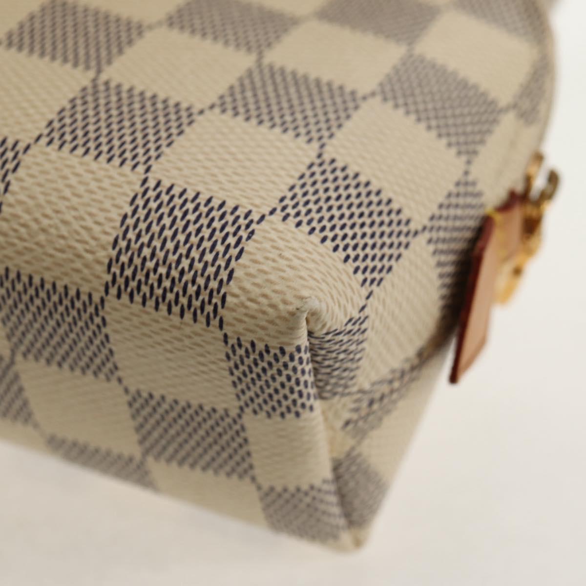 LOUIS VUITTON Damier Azur Pochette Cosmetic PM Pouch N60024 LV Auth 155328V