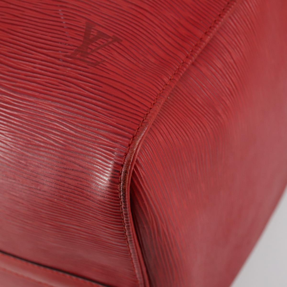LOUIS VUITTON Epi Keepall 50 Boston Bag Red M42967 LV Auth 155329
