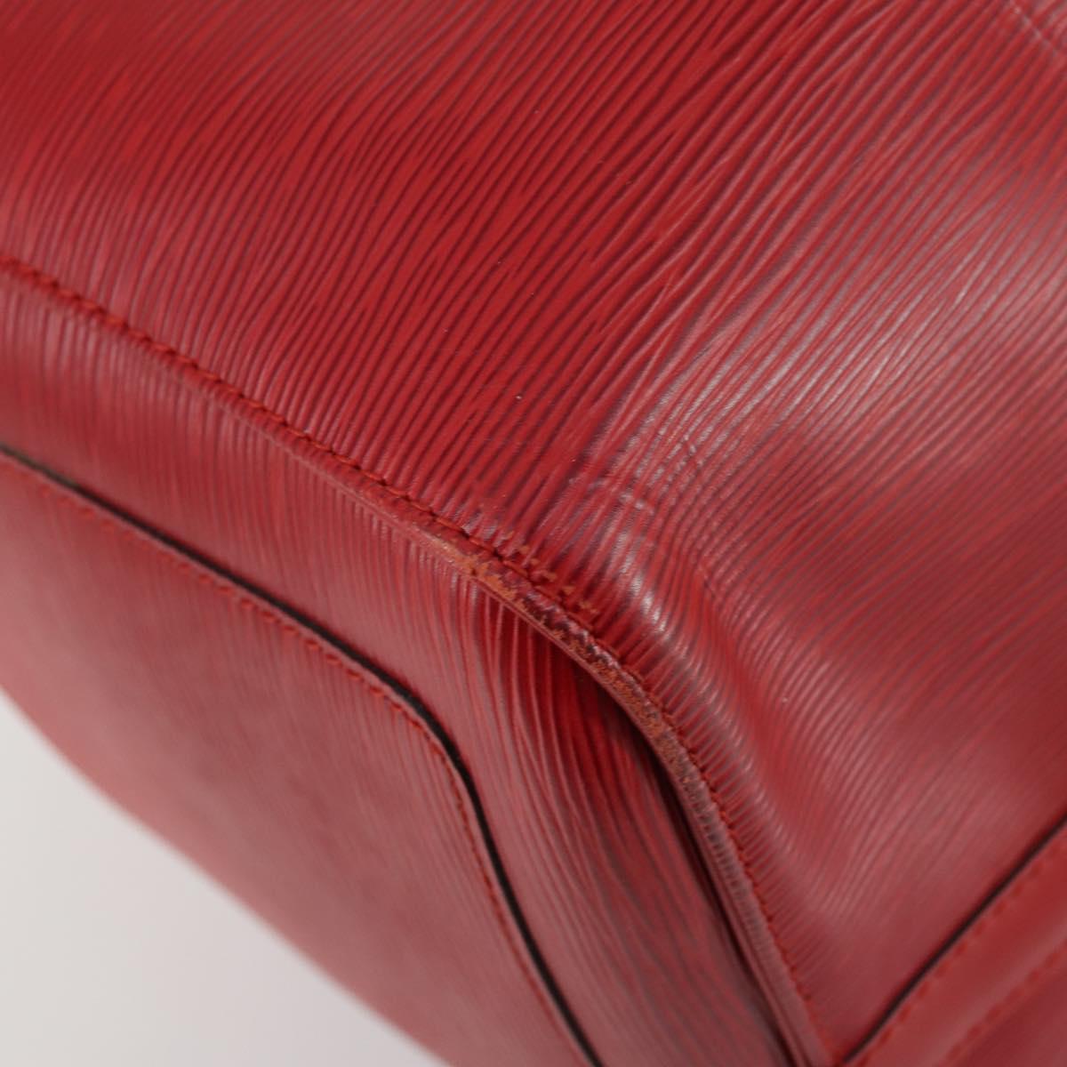 LOUIS VUITTON Epi Keepall 50 Boston Bag Red M42967 LV Auth 155329