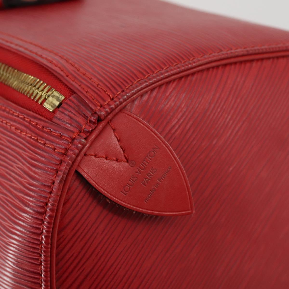 LOUIS VUITTON Epi Keepall 50 Boston Bag Red M42967 LV Auth 155329V