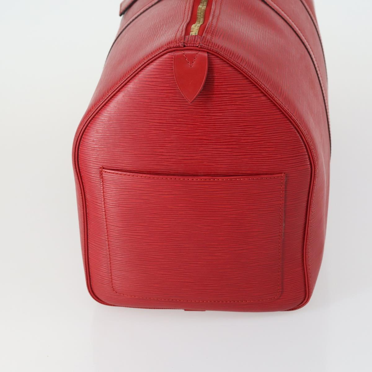 LOUIS VUITTON Epi Keepall 50 Boston Bag Red M42967 LV Auth 155329V