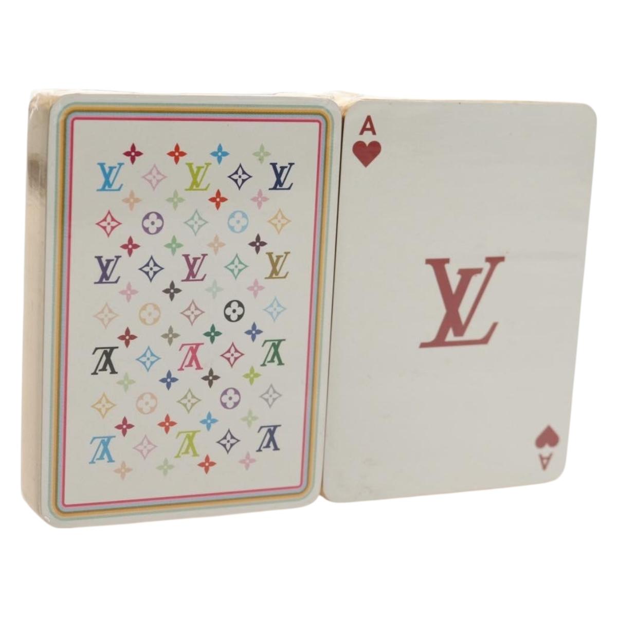 LOUIS VUITTON Multicolor Playing Cards Black White LV Auth 155330SAM