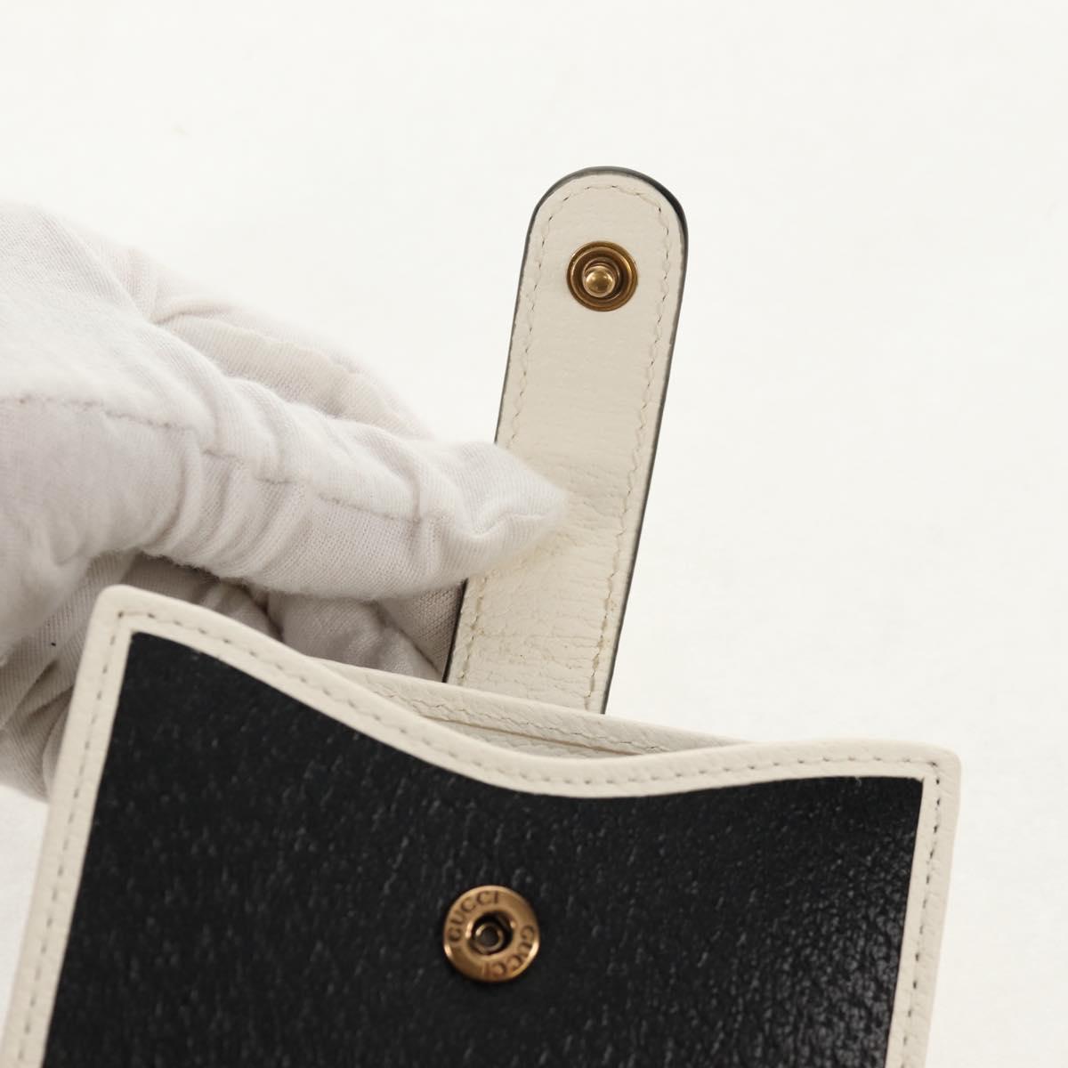 GUCCI×adidas Smartphone Case Shoulder Bag Leather Black 702203 Auth 155331M