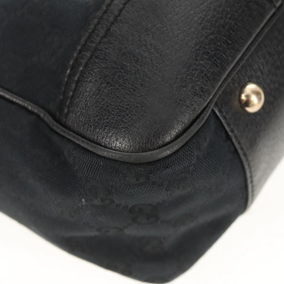Old GUCCI GG Canvas Web Sherry Line Pretty Bag Black Red 163805 Auth 155348V
