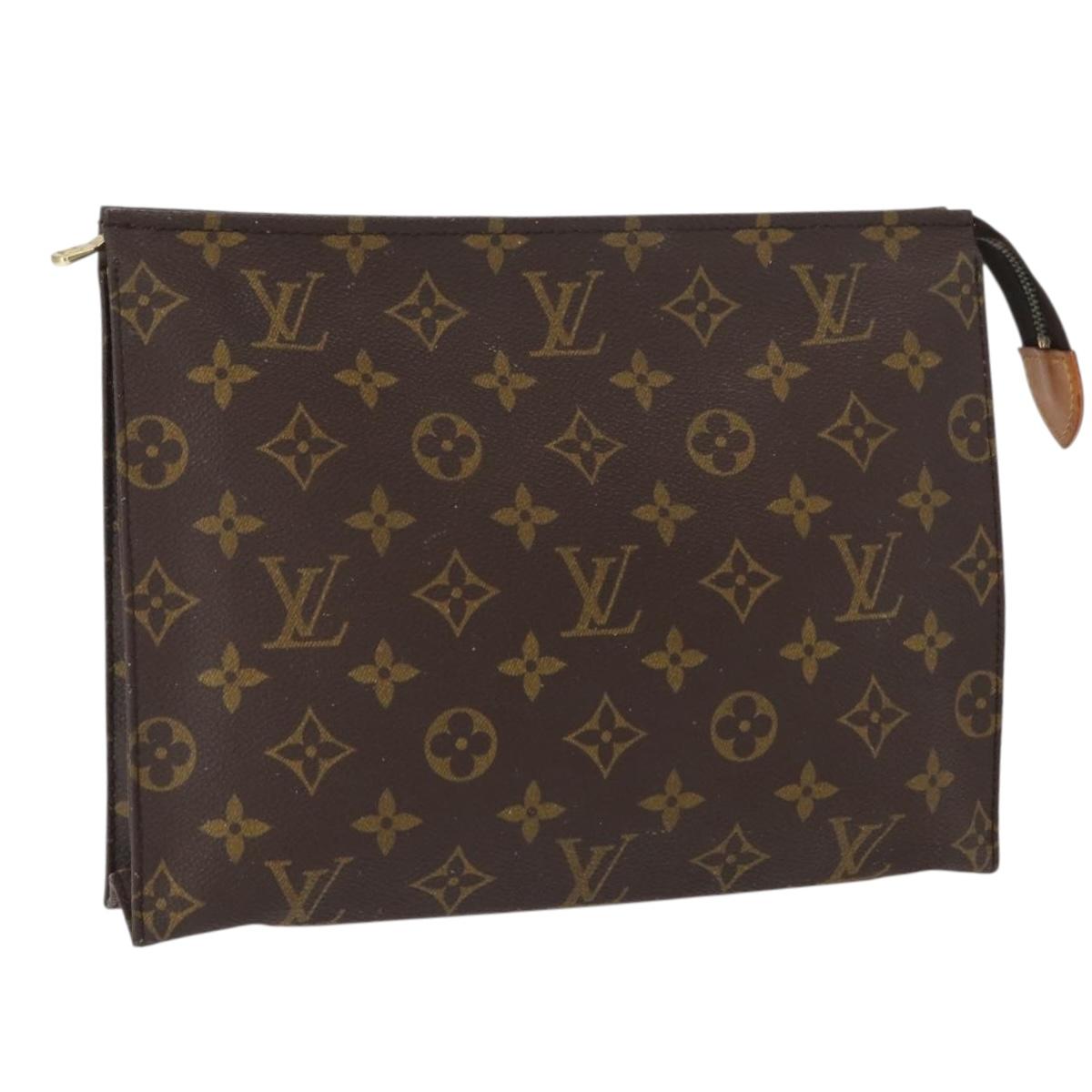 LOUIS VUITTON Monogram Poche Toilette 26 Pouch M47542 LV Auth 155351