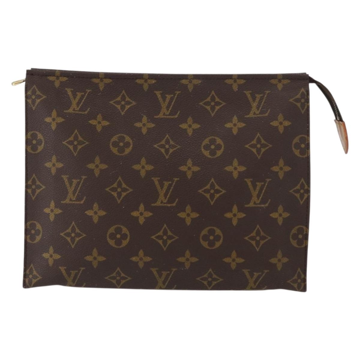 LOUIS VUITTON Monogram Poche Toilette 26 Pouch M47542 LV Auth 155351