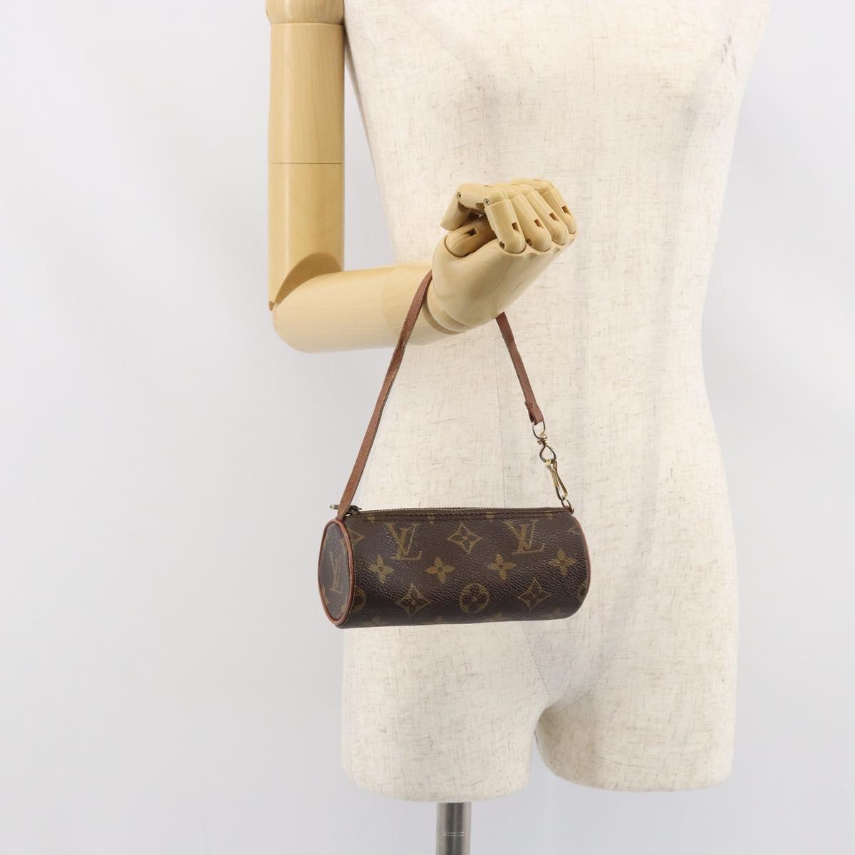 LOUIS VUITTON Monogram Papillon Pouch LV Auth 155362
