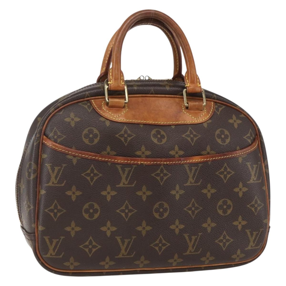 LOUIS VUITTON Monogram Trouville Hand Bag M42228 LV Auth 155365