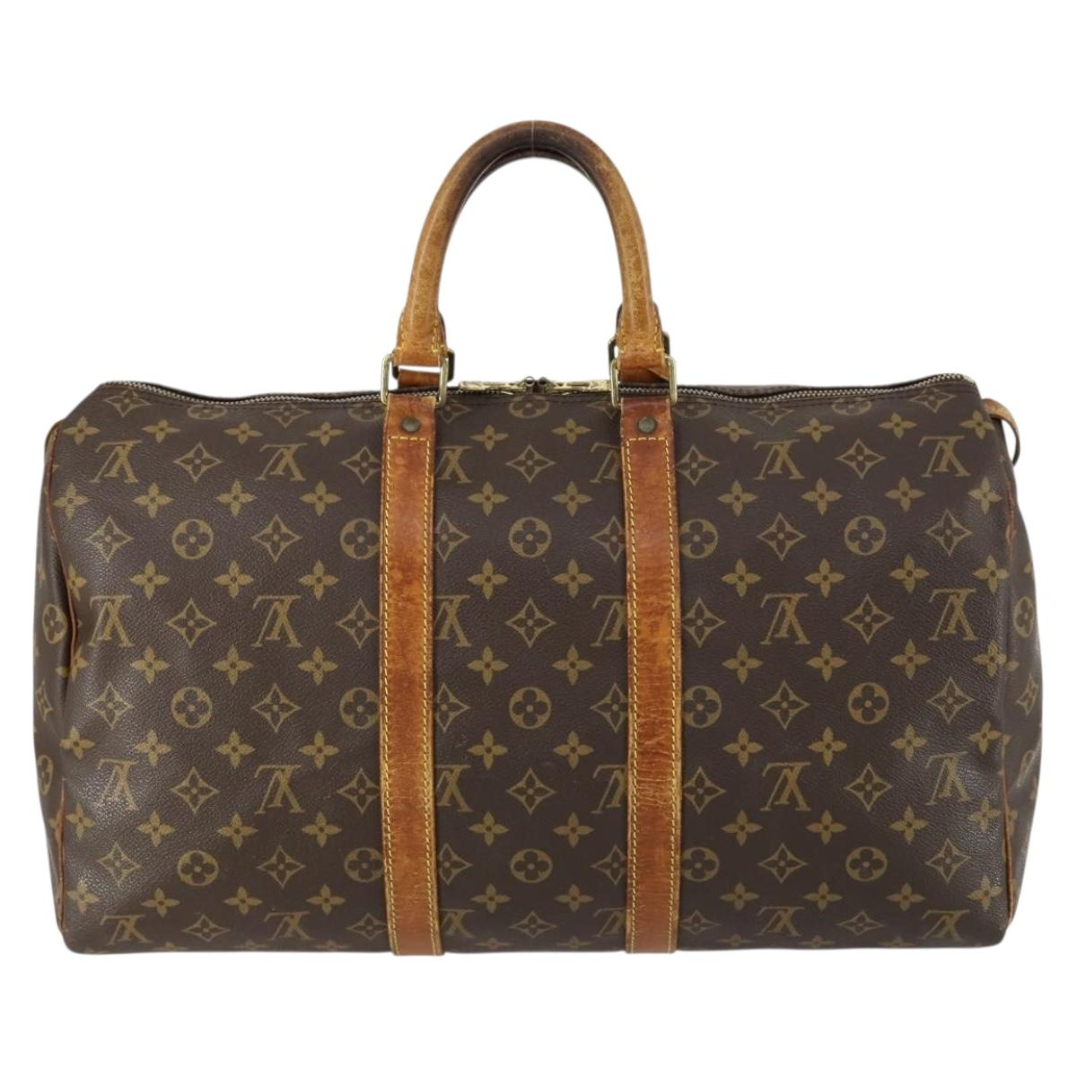 LOUIS VUITTON Monogram Keepall 45 Boston Bag M41428 LV Auth 155372