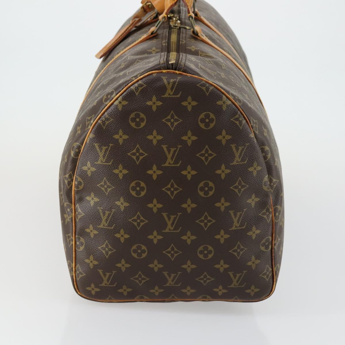 LOUIS VUITTON Monogram Keepall 55 Boston Bag M41424 LV Auth 155373