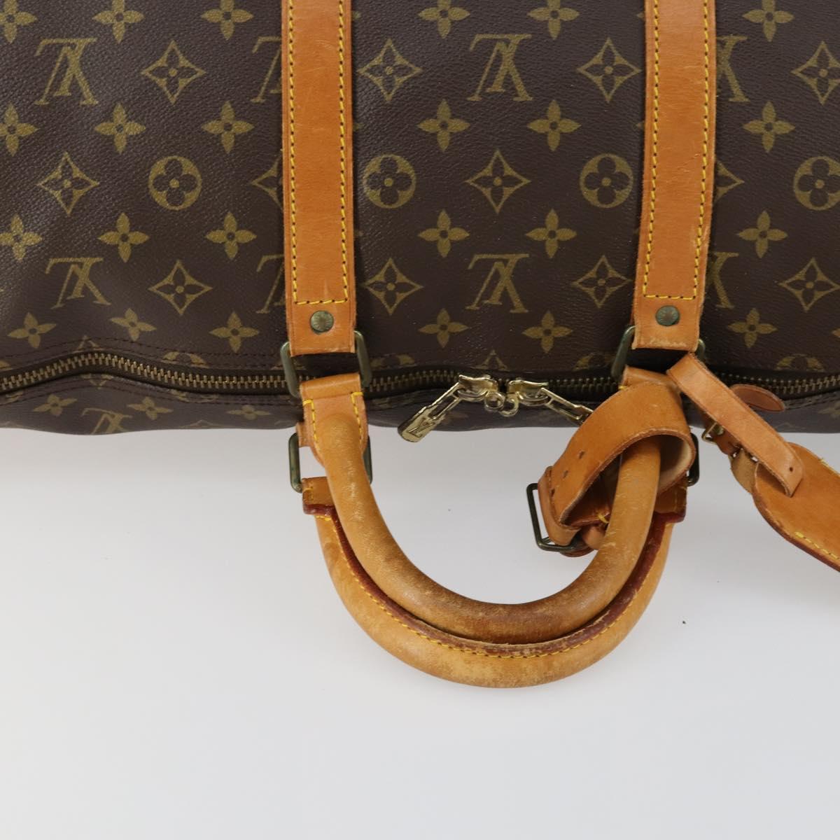 LOUIS VUITTON Monogram Keepall 55 Boston Bag M41424 LV Auth 155373