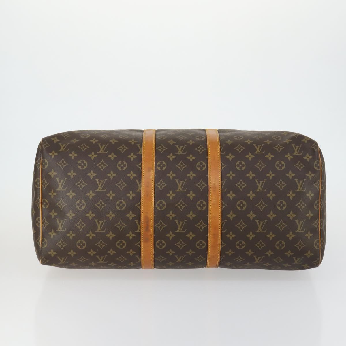 LOUIS VUITTON Monogram Keepall 55 Boston Bag M41424 LV Auth 155373