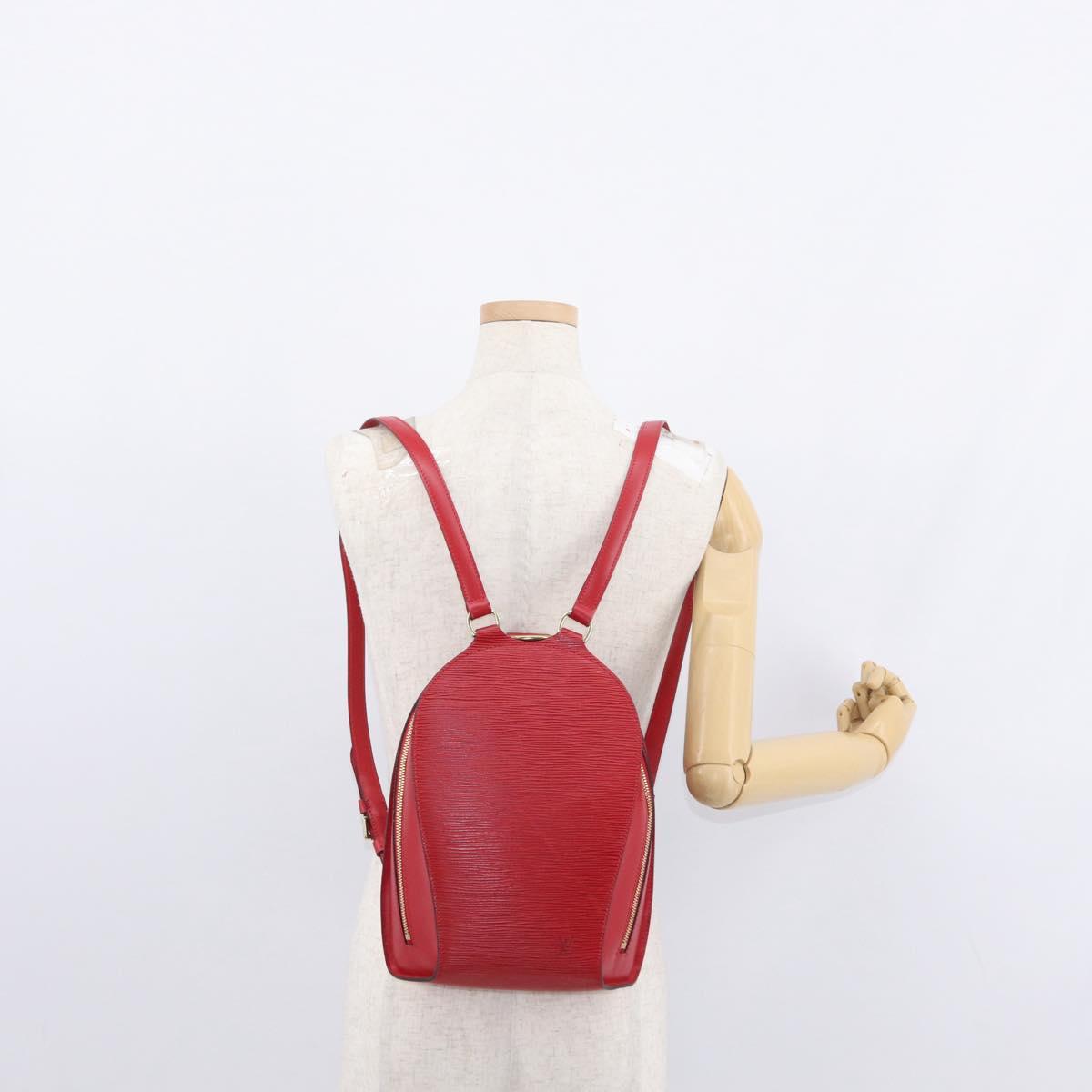 LOUIS VUITTON Epi Mabillon Backpack Castilian Red M52237 LV Auth 155376