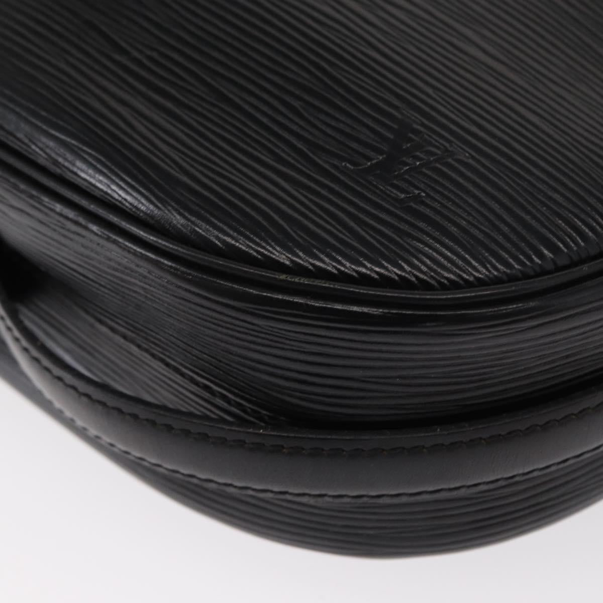 LOUIS VUITTON Epi Jeune Fille MM Shoulder Bag Black M52152 LV Auth 155378