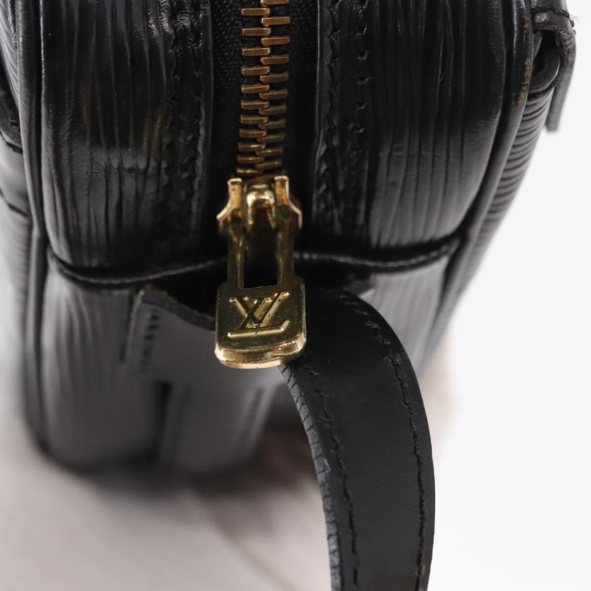 LOUIS VUITTON Epi Jeune Fille MM Shoulder Bag Black M52152 LV Auth 155378