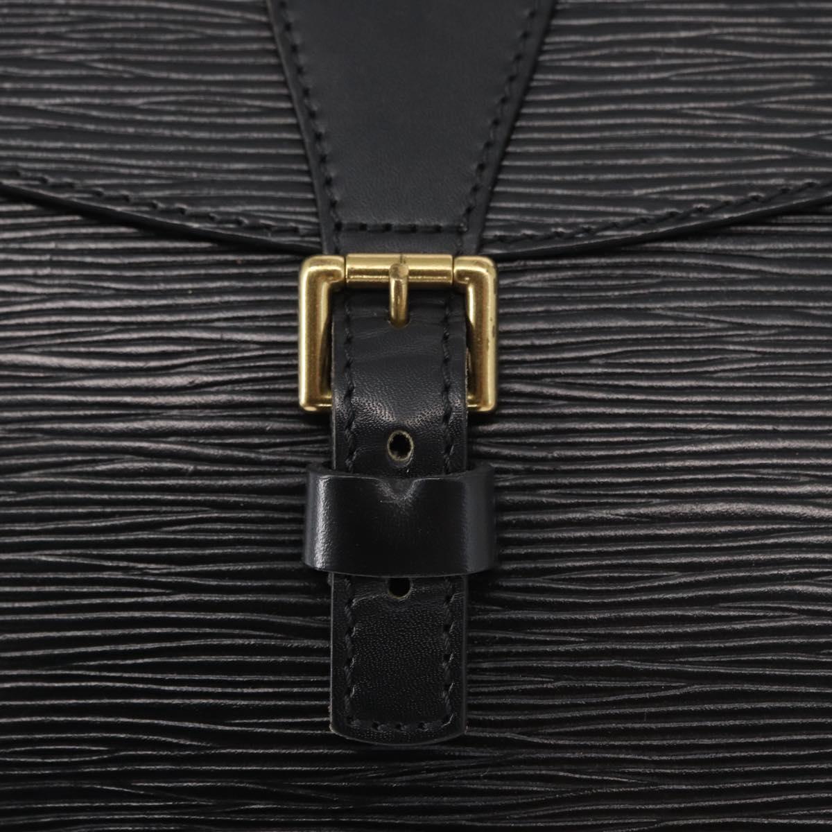 LOUIS VUITTON Epi Jeune Fille MM Shoulder Bag Black M52152 LV Auth 155378