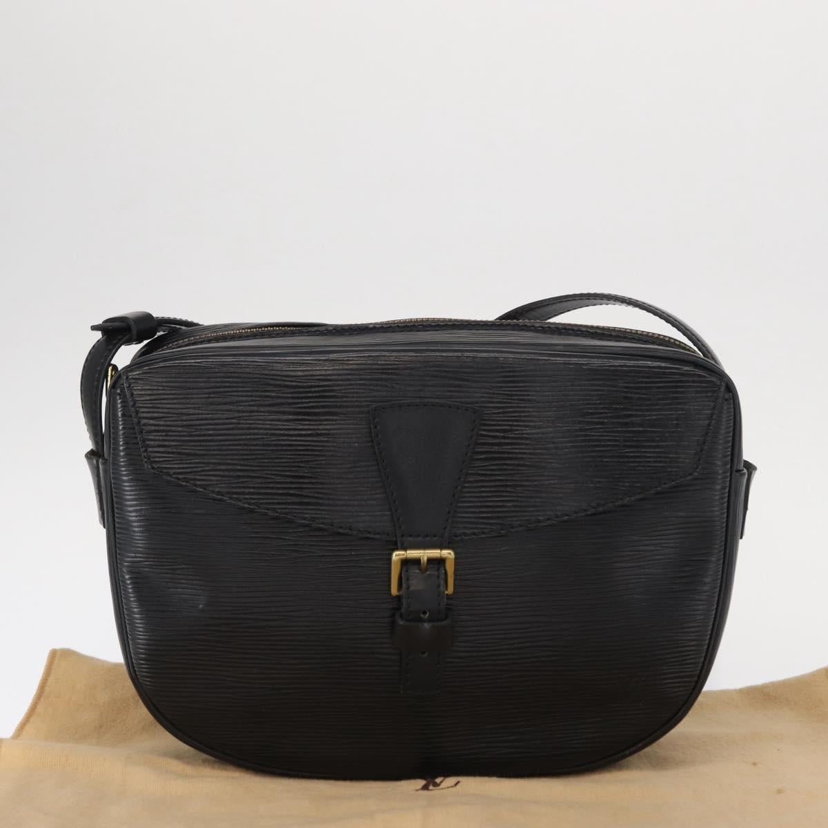 LOUIS VUITTON Epi Jeune Fille MM Shoulder Bag Black M52152 LV Auth 155378