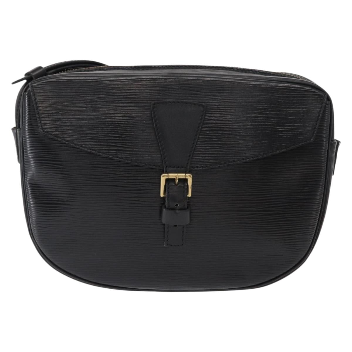 LOUIS VUITTON Epi Jeune Fille MM Shoulder Bag Black M52152 LV Auth 155378