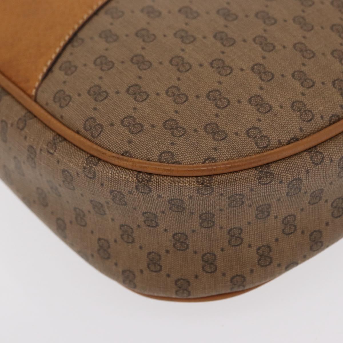 GUCCI Micro GG Supreme Web Sherry Line Bag PVC Beige Gold 156 01 034 Auth 155380