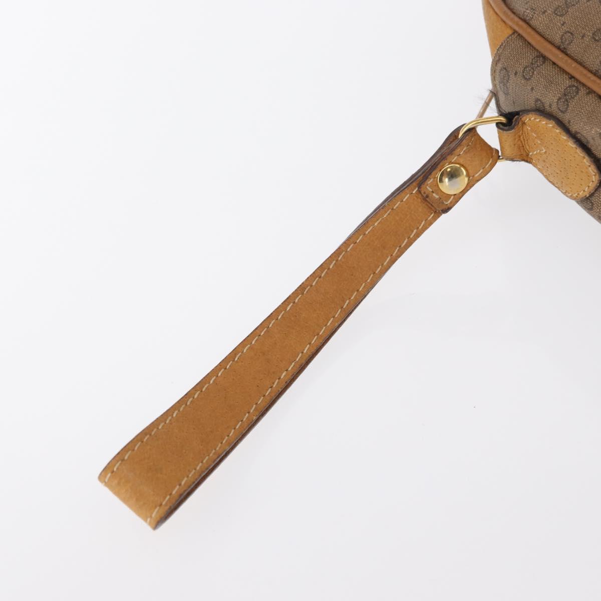 GUCCI Micro GG Supreme Web Sherry Line Bag PVC Beige Gold 156 01 034 Auth 155380