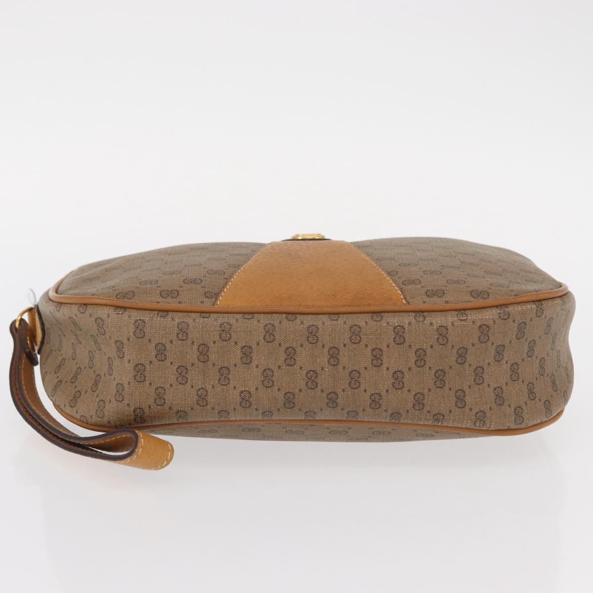 GUCCI Micro GG Supreme Web Sherry Line Bag PVC Beige Gold 156 01 034 Auth 155380