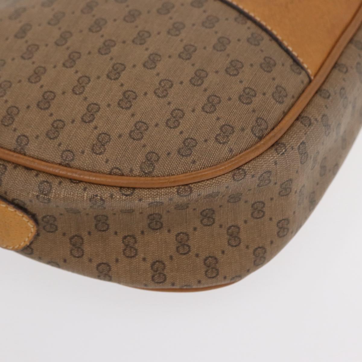 GUCCI Micro GG Supreme Web Sherry Line Bag PVC Beige Gold 156 01 034 Auth 155380