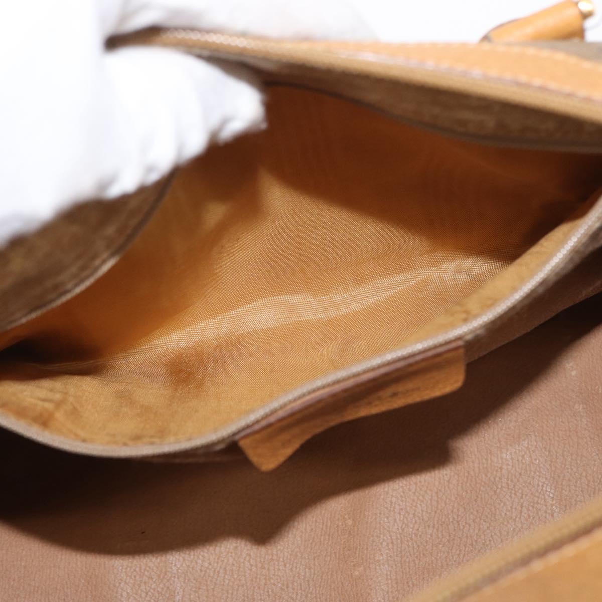 GUCCI Micro GG Supreme Web Sherry Line Bag PVC Beige Gold 40 02 007 Auth 155381