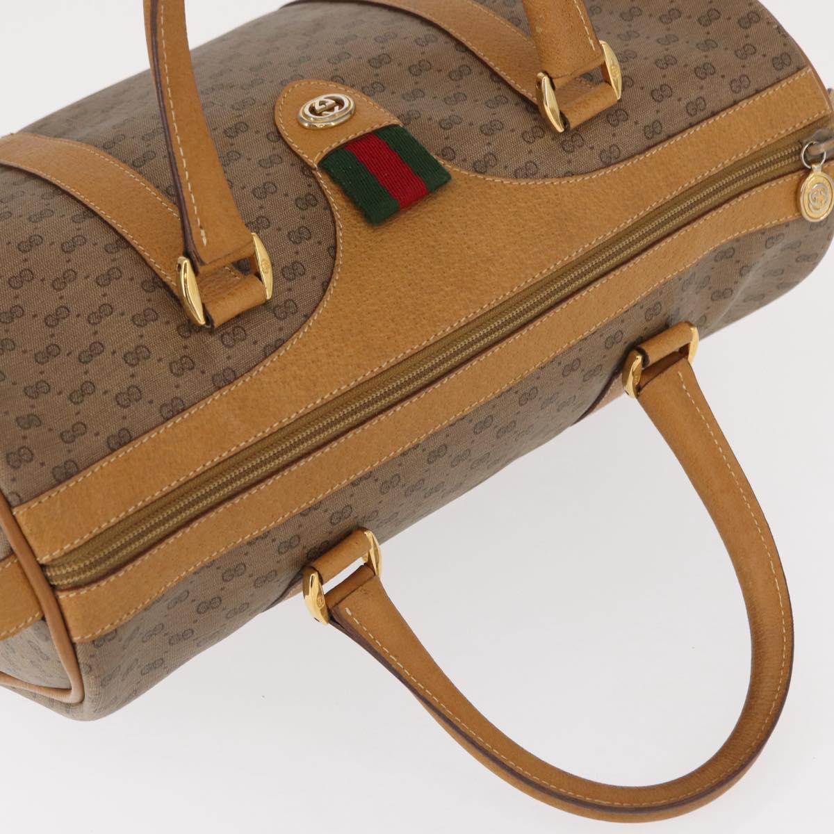 GUCCI Micro GG Supreme Web Sherry Line Bag PVC Beige Gold 40 02 007 Auth 155381