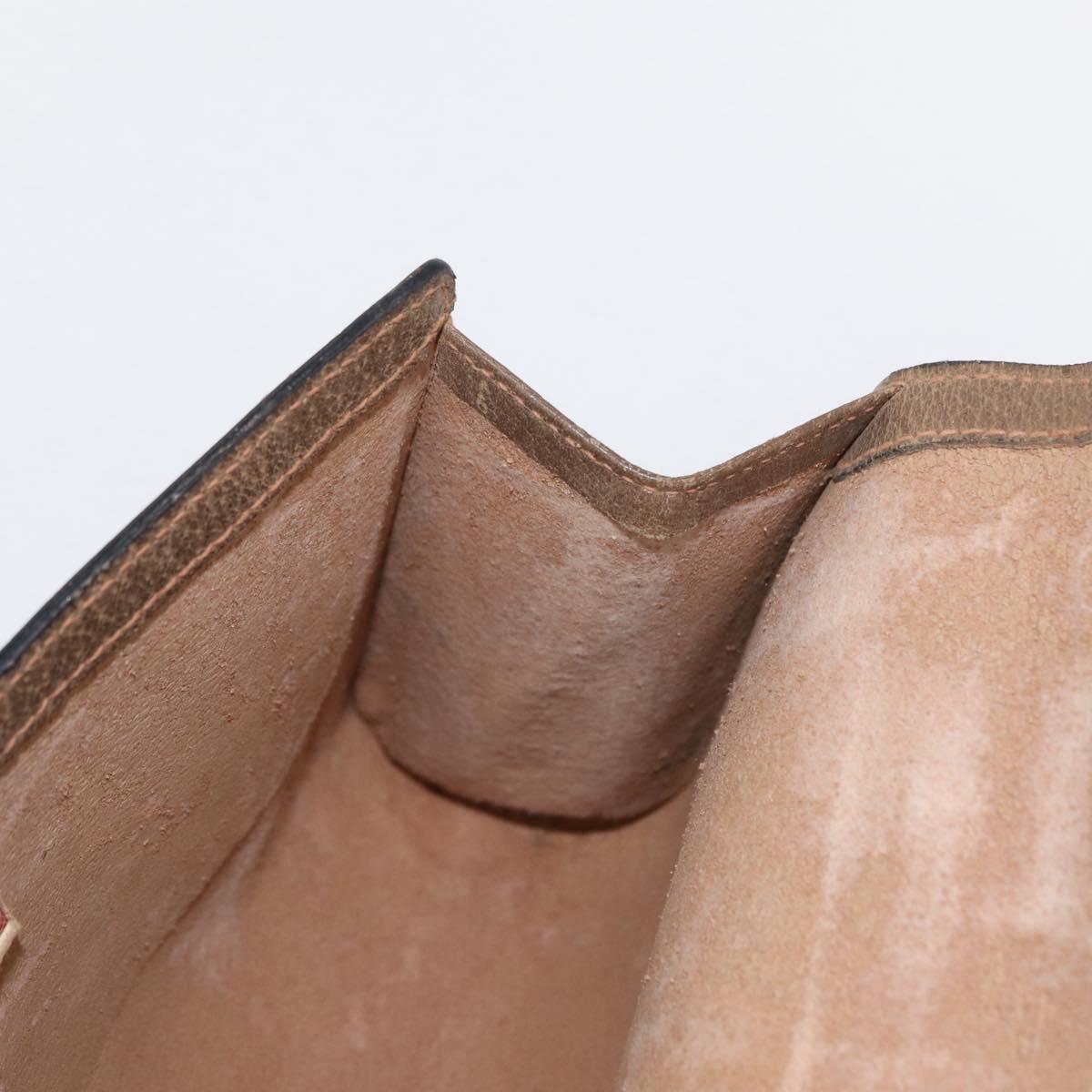 GUCCI GG Supreme Web Sherry Line Clutch Bag PVC Beige Gold 89 01 006 Auth 155387