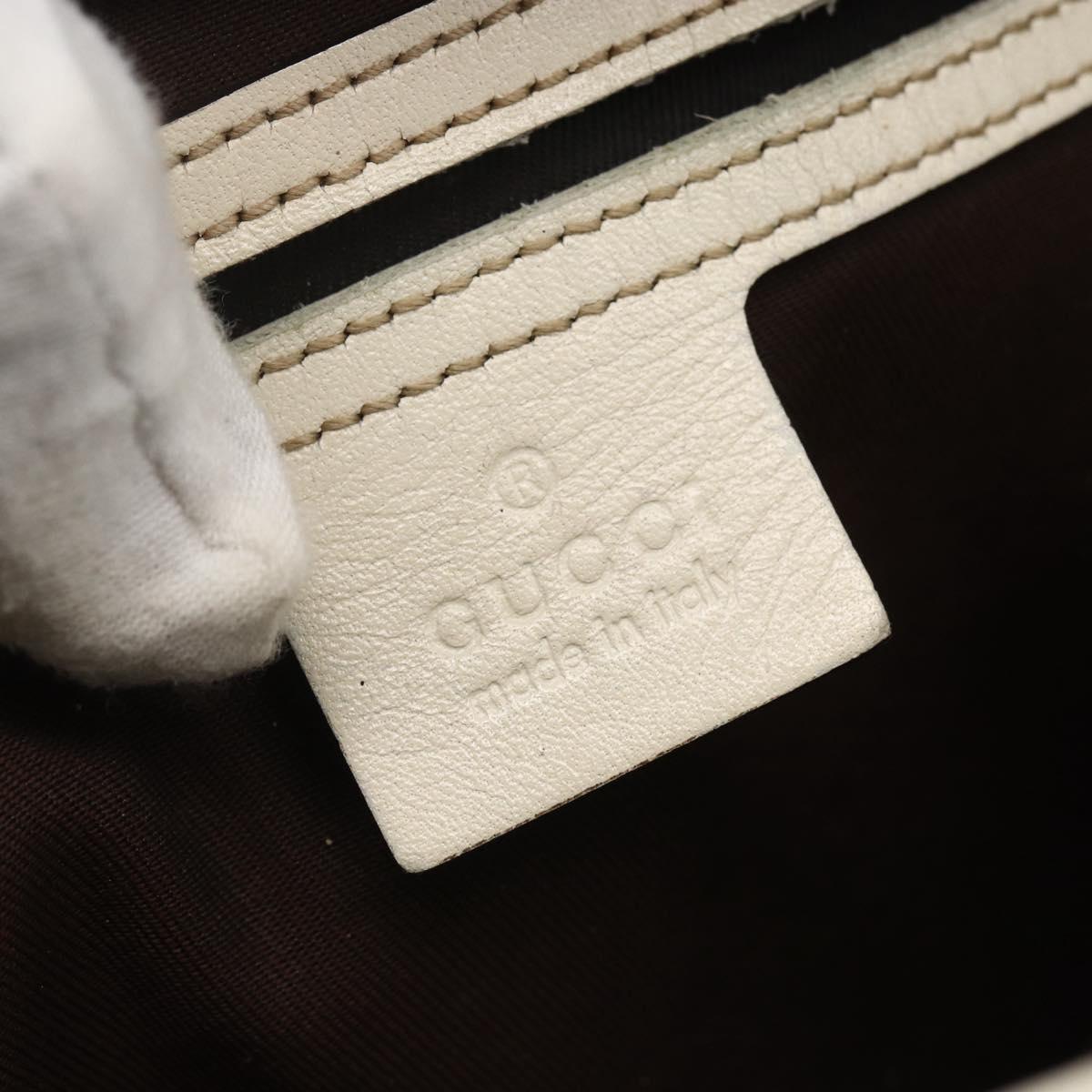 GUCCI GG Supreme Tote Bag PVC Beige Silver 211138 Auth 155388