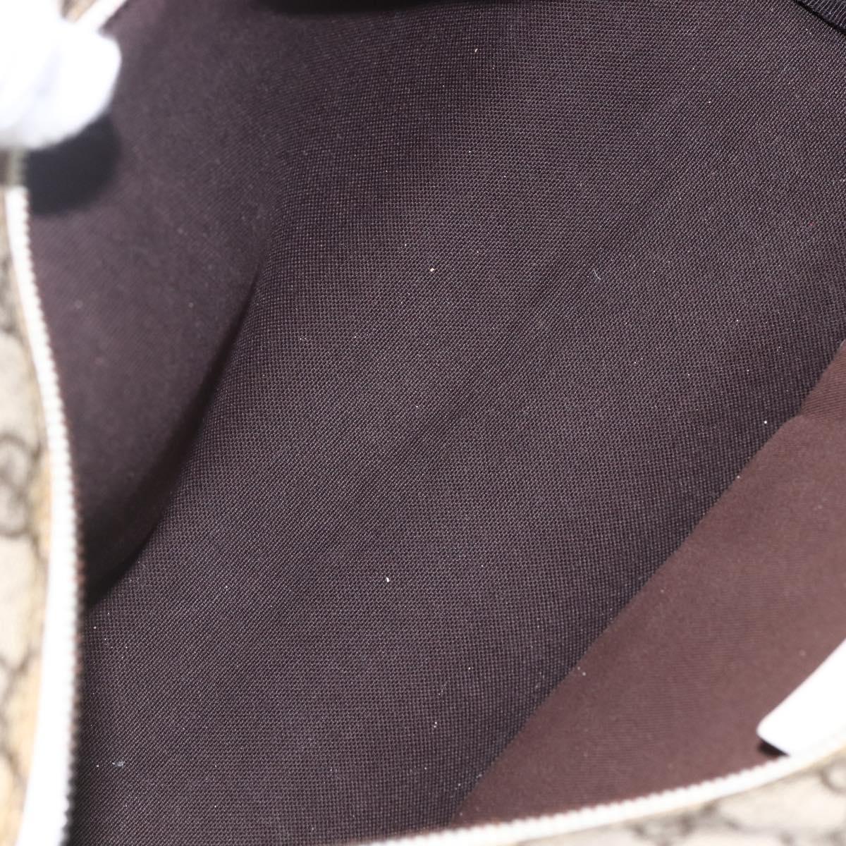 GUCCI GG Supreme Tote Bag PVC Beige Silver 211138 Auth 155388