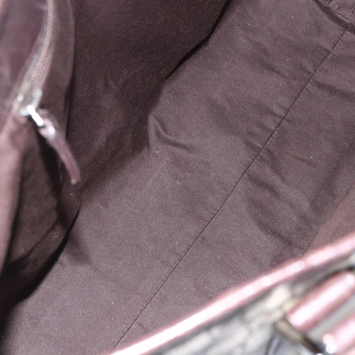 GUCCI GG Supreme Tote Bag PVC Beige Silver 114288 Auth 155389