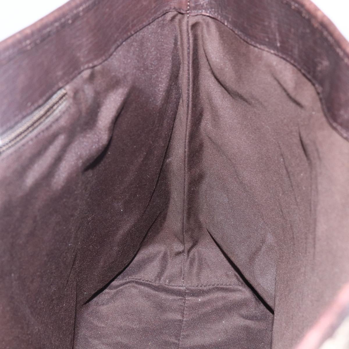 GUCCI GG Supreme Tote Bag PVC Beige Silver 114288 Auth 155389